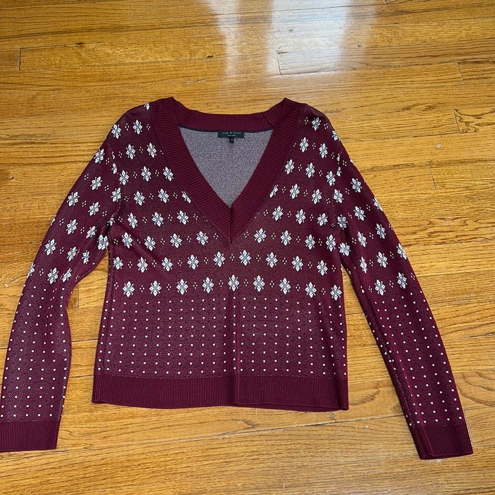 Rag & Bone burgundy top